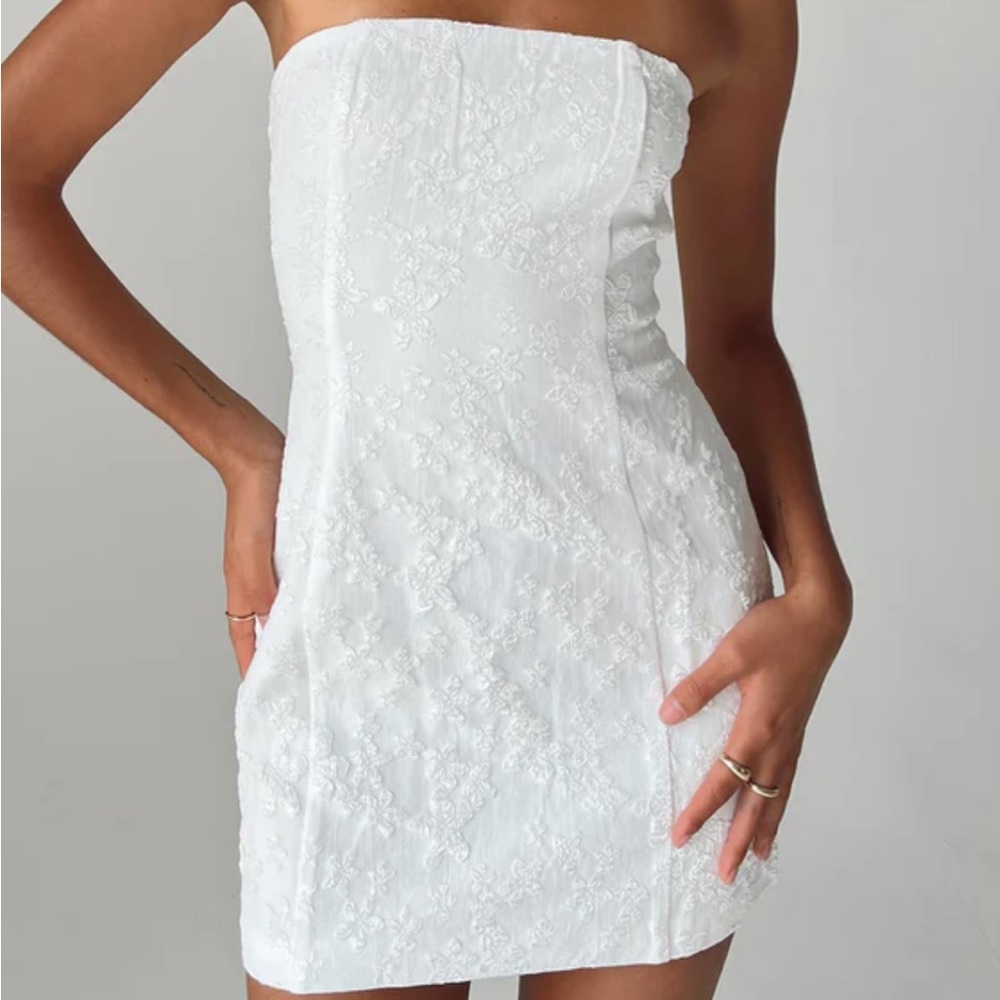 Princess Polly ANJA MINI DRESS WHITE